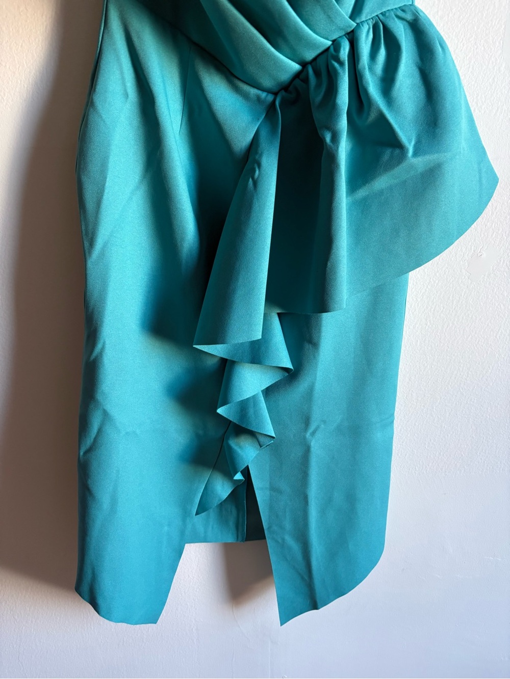 NWT Elliatt Sz L Reception Turquoie Blue Strapless Wedding Midi Dress - Picture 7 of 11